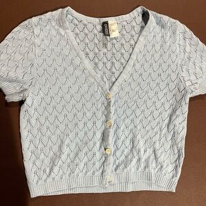 Light Blue Knit Cardigan